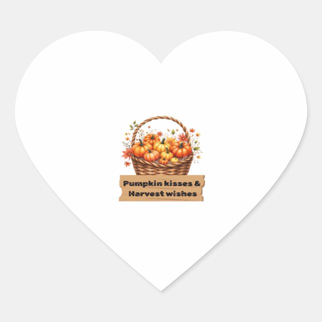 Pumpkin Spice & Everything Nice – Cozy Autumn Fall Heart Sticker (Front)