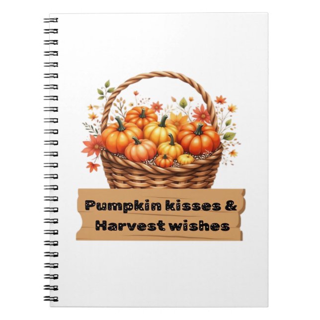 Pumpkin Spice & Everything Nice – Cozy Autumn Fall Notebook (Front)