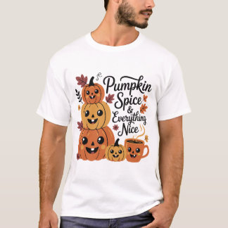 Pumpkin Spice & Everything Nice | Cute Fall Hallow T-Shirt