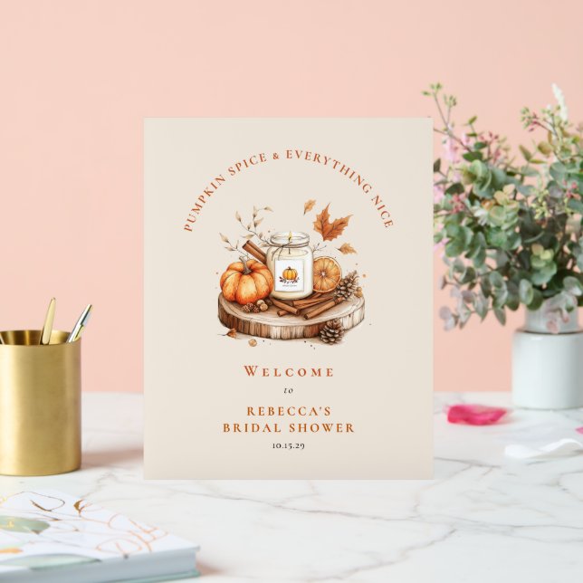 Pumpkin Spice & Everything Nice – Fall Foam Boards Acrylic Sign (Wedding)