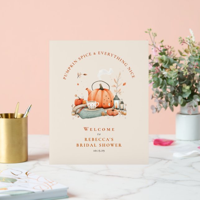 Pumpkin Spice & Everything Nice – Fall Foam Boards Acrylic Sign (Wedding)