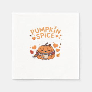 Pumpkin Spice & Everything Nice - Fall Vibes Art Napkin