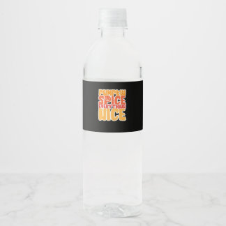 Pumpkin Spice Everything Nice Funny Halloween Food Water Bottle Label