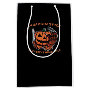 Pumpkin Spice & Everything Nice Funny Meme Medium Gift Bag