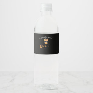 Pumpkin Spice & Everything Nice Halloween Funny Qu Water Bottle Label