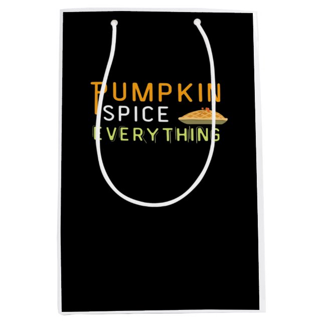 Pumpkin Spice & Everything Nice Halloween Quote De Medium Gift Bag (Front)