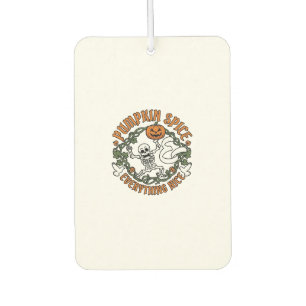 Pumpkin Spice Everything Nice Halloween Skeleton V Air Freshener