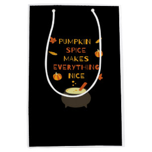 Pumpkin Spice & Everything Nice Halloween Viral Vi Medium Gift Bag