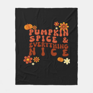 Pumpkin Spice & Everything Nice Meme & Trend Fleece Blanket