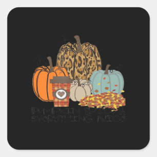 Pumpkin Spice & Everything Nice Meme & Viral Sloth Square Sticker