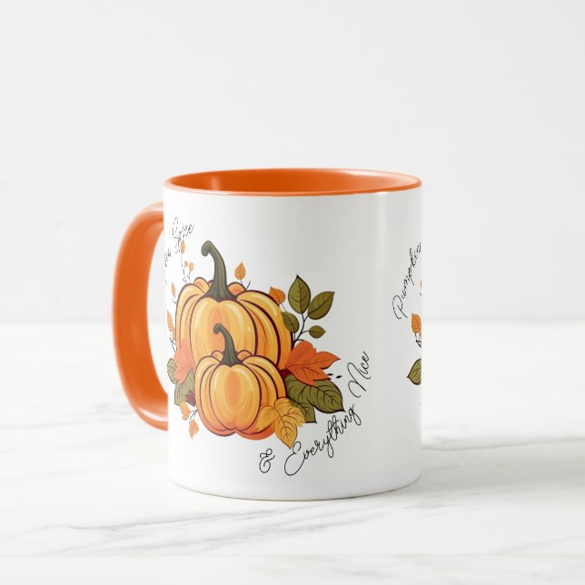 Pumpkin Spice & Everything Nice Mug (Double) (Front Left)