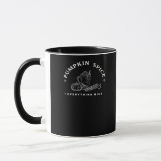 Pumpkin Spice, Everything Nice. Retro Design White Mug