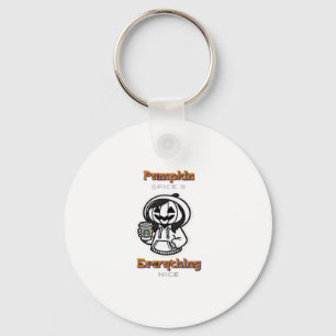 Pumpkin Spice & Everything Nice Sloth Vibes Keychain