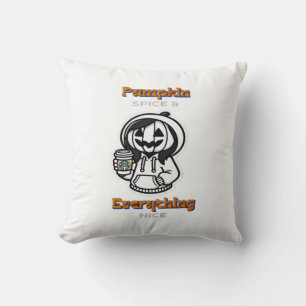 Pumpkin Spice & Everything Nice Sloth Vibes Throw Pillow