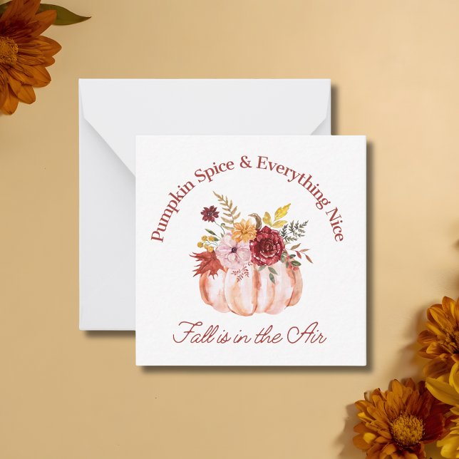 pumpkin spice & everything nice, thanksgiving cute card (Creator Uploaded)