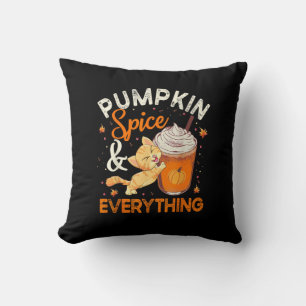 Pumpkin Spice Everything Shirt Cat Lover Cute Autu Throw Pillow