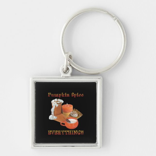 Pumpkin Spice Everything Sloth Halloween Keychain (Front)