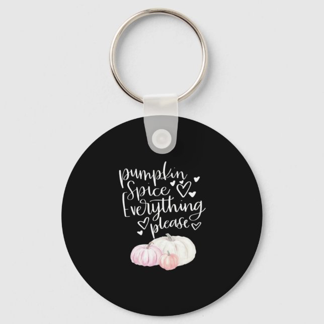 Pumpkin Spice Everything Sloth Halloween Keychain (Front)