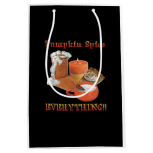 Pumpkin Spice Everything Sloth Halloween Medium Gift Bag