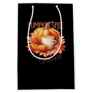 Pumpkin Spice Everything Word Art Medium Gift Bag