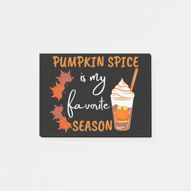 Pumpkin Spice Fall Season Autumn Post-it Notes (Front)