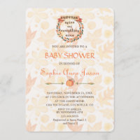Pumpkin Spice Fall Thanksgiving Baby Shower
