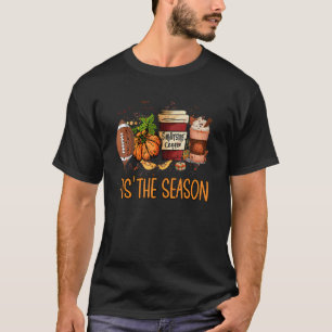 Pumpkin Spice Football Tis The Season Fall Thanksg T-Shirt
