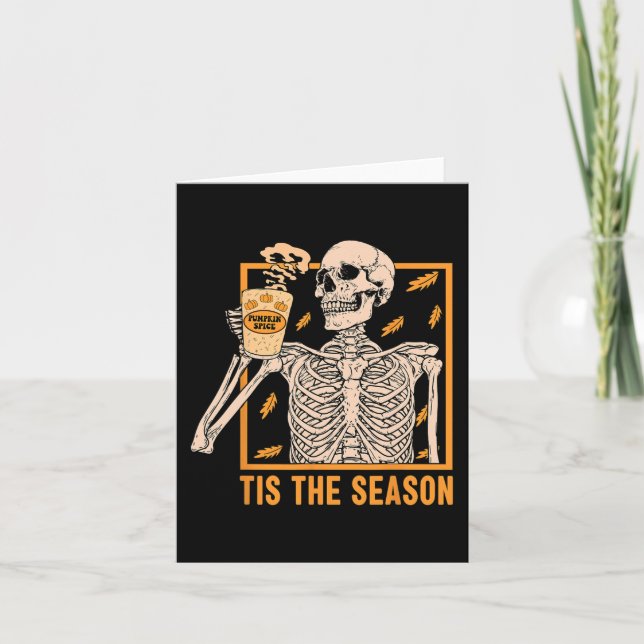 Pumpkin Spice  For Women Tis The Season Fall Pumpk Card (Front)