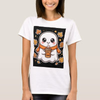 Pumpkin Spice Ghost Halloween T-Shirt