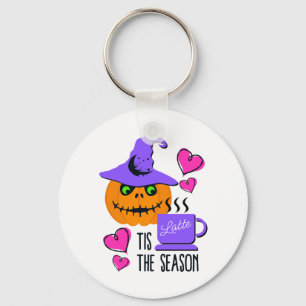 Pumpkin Spice Halloween Keychain - Double-Sided