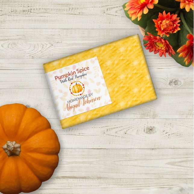 Pumpkin Spice Handmade Homemade Soap | Scrub Label (Creator Uploaded)