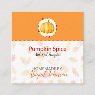 Pumpkin Spice Homemade Bath & Body Label   Tag