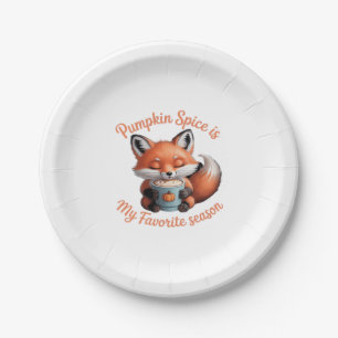 Pumpkin Spice Is My Favorite Season Fall Classic T Paper Plate