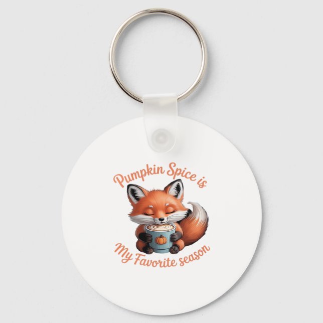 Pumpkin Spice Is My Favourite Season Fall Classic  Keychain (Front)