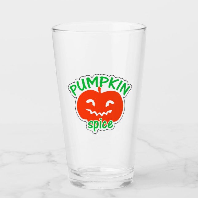 Pumpkin Spice Jack-O’-Lantern - Simple Fall Glass (Front)