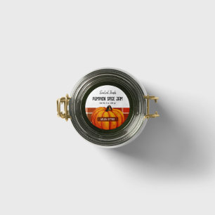 Pumpkin Spice Jam Autumn Lid Label Sticker
