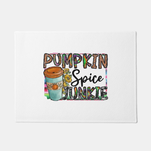 Pumpkin Spice Junkie Doormat (Front)