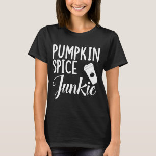 Pumpkin Spice Junkie Halloween Witches Spooky Gra T-Shirt