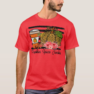 Pumpkin Spice Junkie Pumpkin Spice Leopard Pumpkin T-Shirt