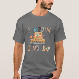 Pumpkin Spice Junkie Truck Fall Lover Autumn Thank T-Shirt