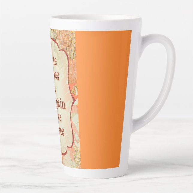 Pumpkin Spice Kisses – Autumn Greeting Card Latte Mug (Right)