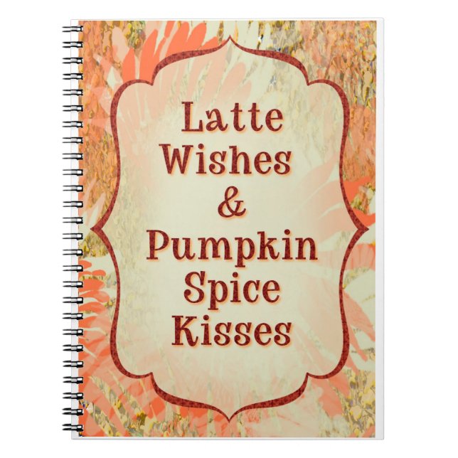 Pumpkin Spice Kisses – Autumn Greeting Card Notebook (Front)