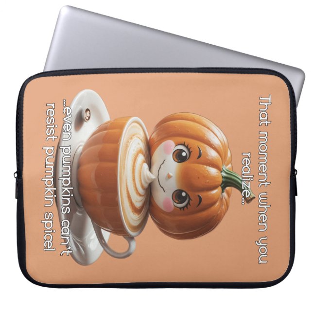 Pumpkin Spice Laptop Sleeve (Front)