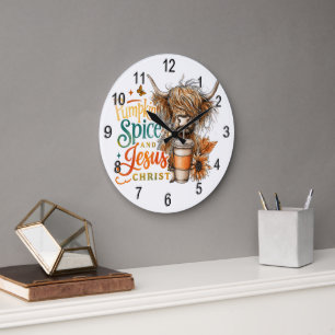 Pumpkin Spice.... Large Clock
