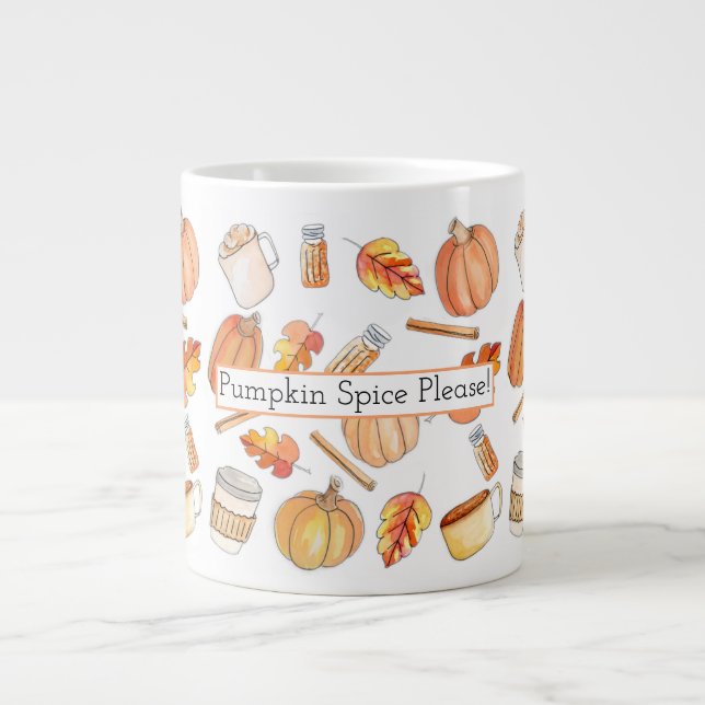 Pumpkin Spice Large Coffee Mug (Front)