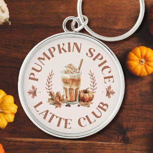 Pumpkin Spice Latte Club Fall Autumn Keychain