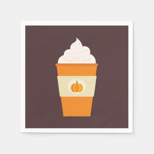 Pumpkin spice latte coffee napkin