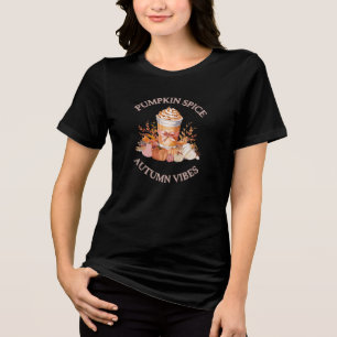 Pumpkin Spice Latte Cozy Autumn Fall pumpkin Seaso Tri-Blend Shirt