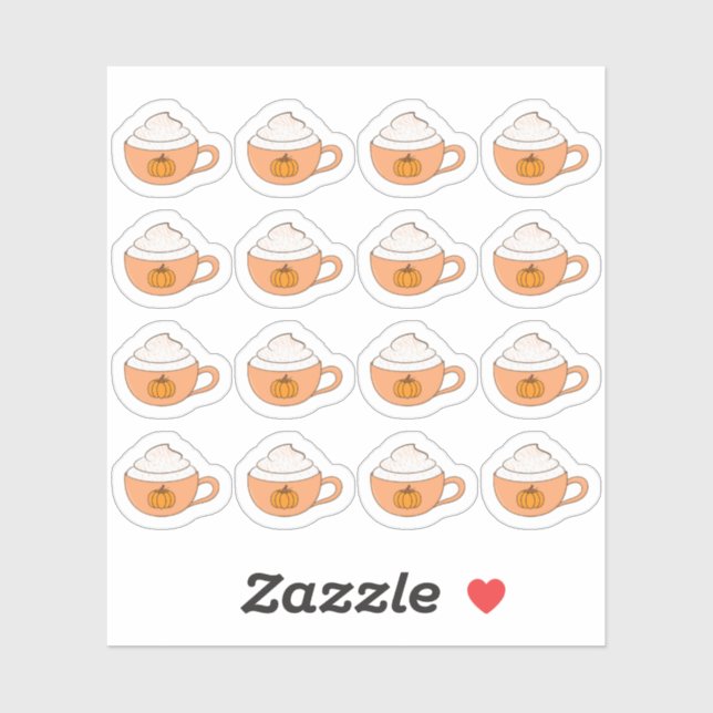 Pumpkin Spice Latte Cups Thanksgiving Cozy Autumn  (Sheet)