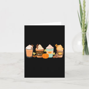 Pumpkin Spice Latte Drinks Fall Coffee Lattes Card